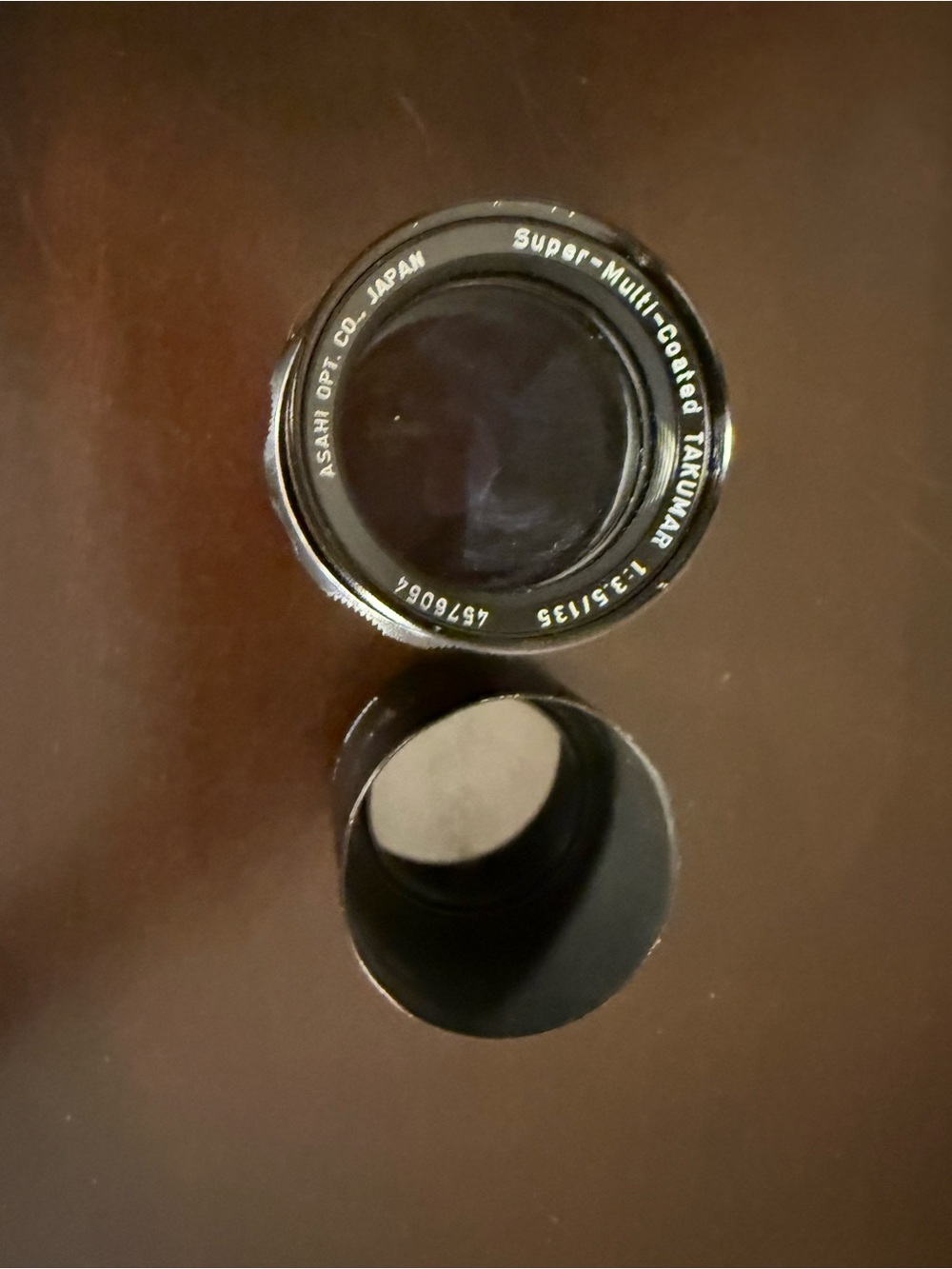 Pentax Super-Multi-Coated Takumar 1:3.5/135 Camera Lens w/ screw out lens- Black